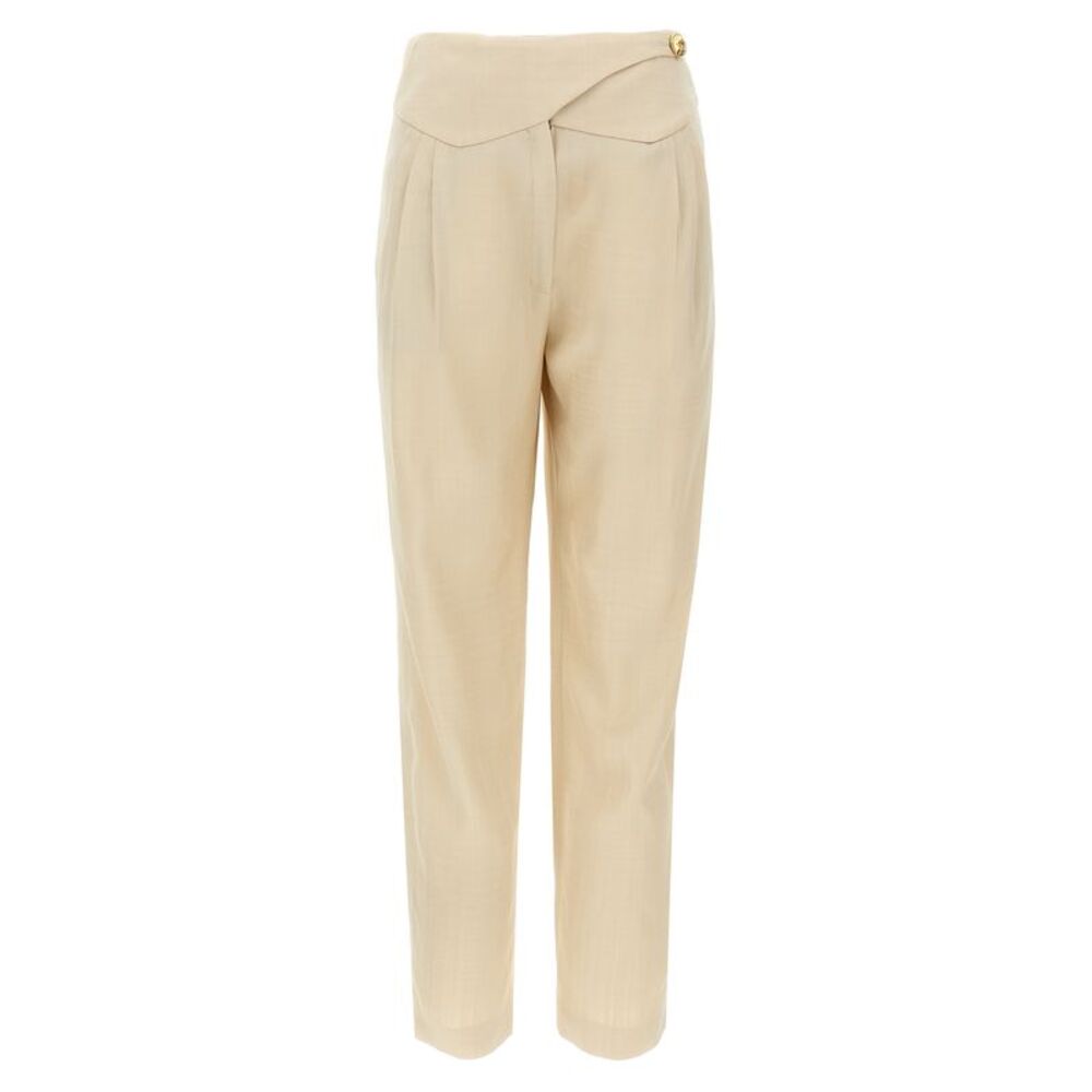 Blazé Milano Beige Viscose Dress Women's Pants